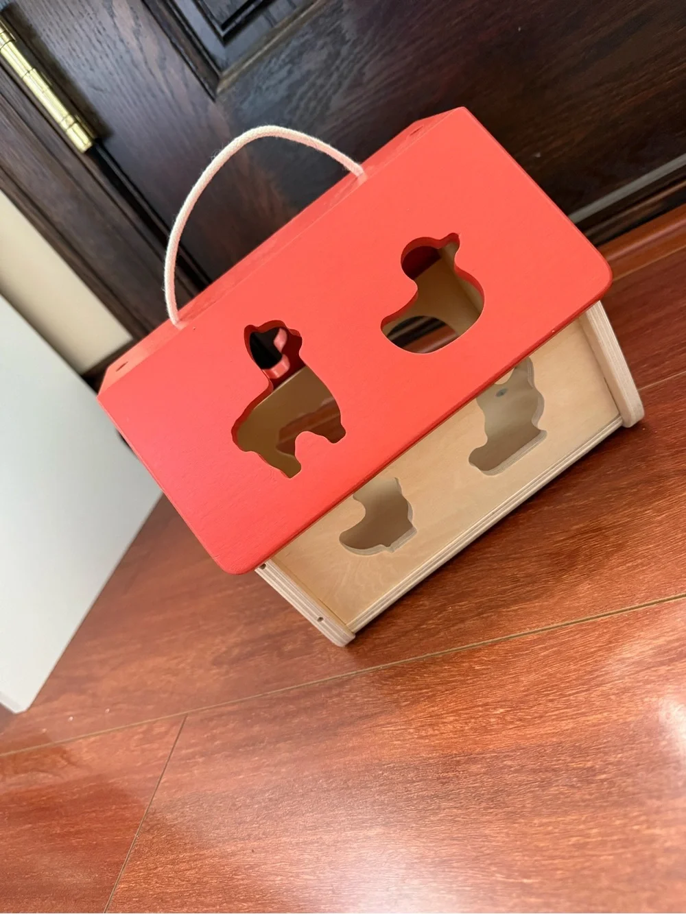 NEW Pottery Barn Wooden Barn Shape-Sorter Toy